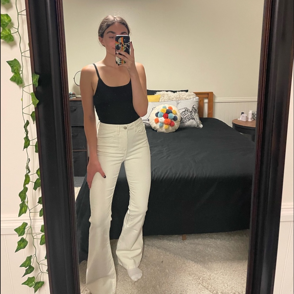 new forever 21 corduroy cream pants